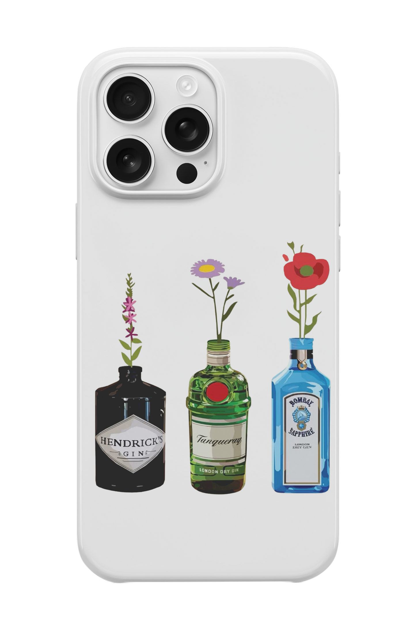 Flower Bottle Coctail Telefon Kılıfı
