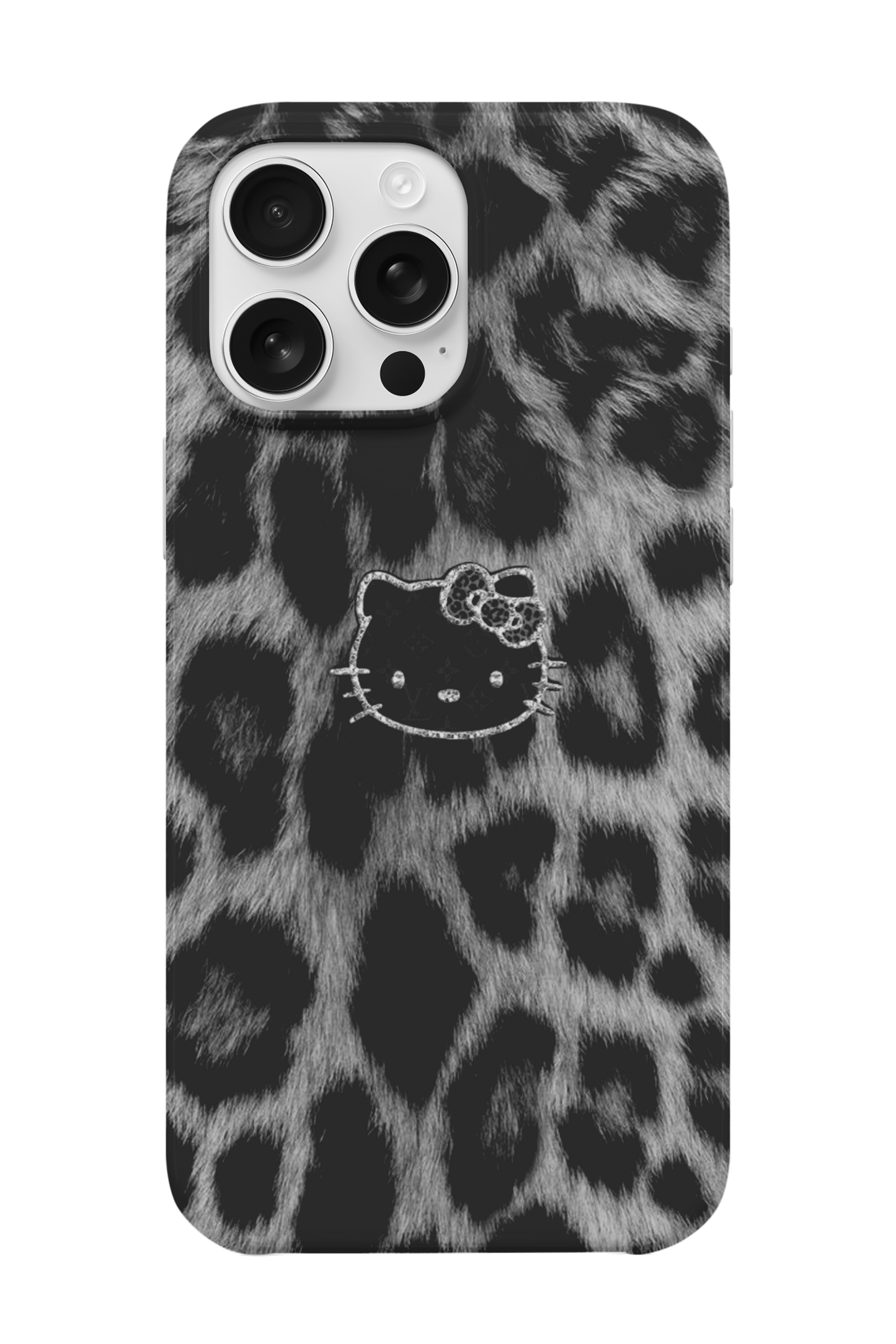 Hello Kitty Gri Leopar Telefon Kılıfı
