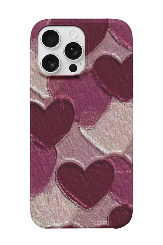 Bordo Kalp Telefon Kılıfı