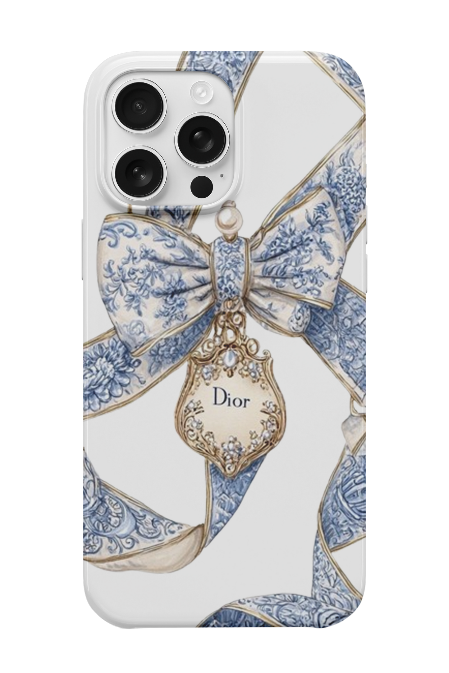 Blue Vintage Ribbon Telefon Kılıfı