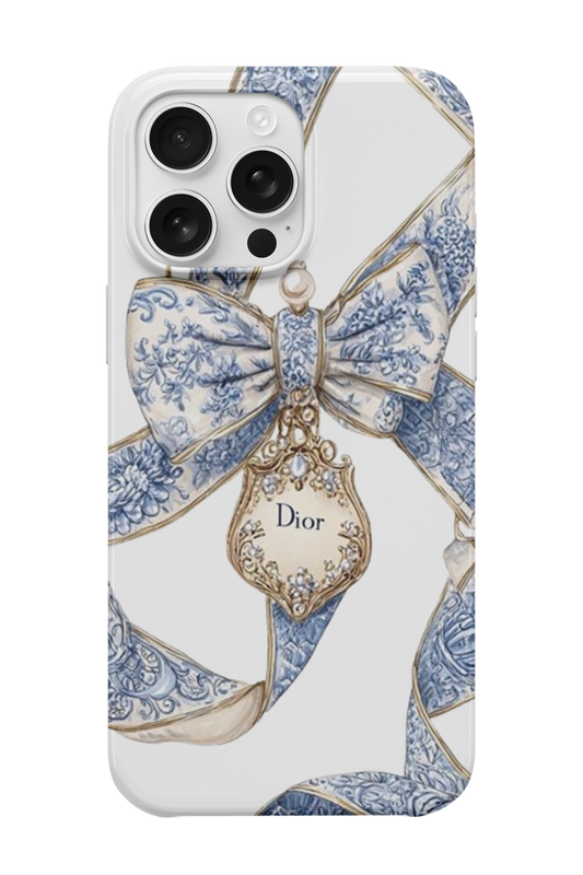 Blue Vintage Ribbon Telefon Kılıfı