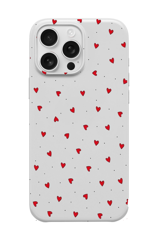 Küçük Kırmızı Kalpler Telefon Kılıfı