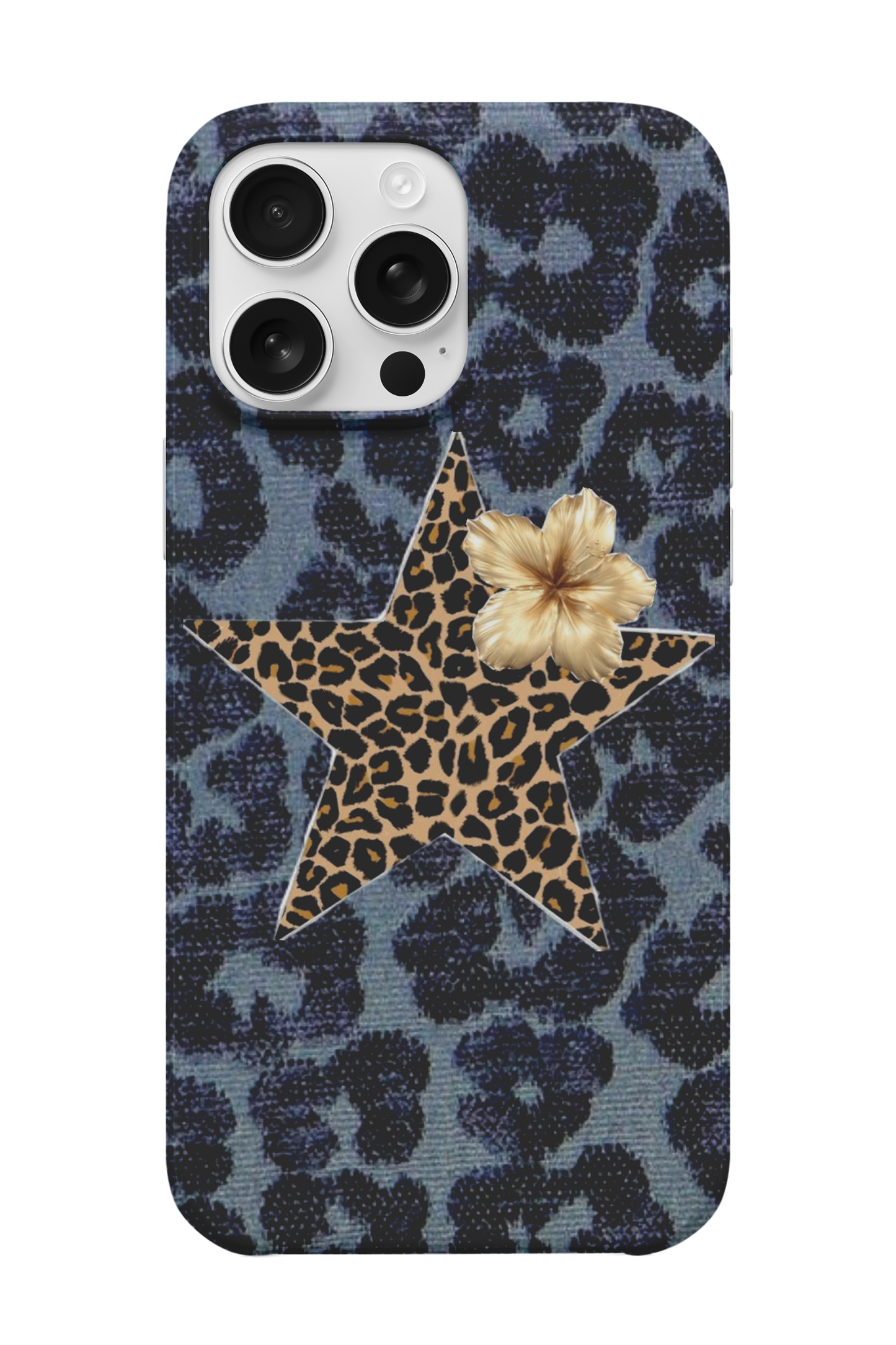 Lacivert Leopar Yıldız Telefon Kılıfı