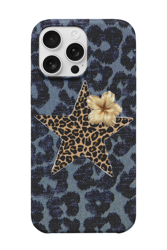 Lacivert Leopar Yıldız Telefon Kılıfı