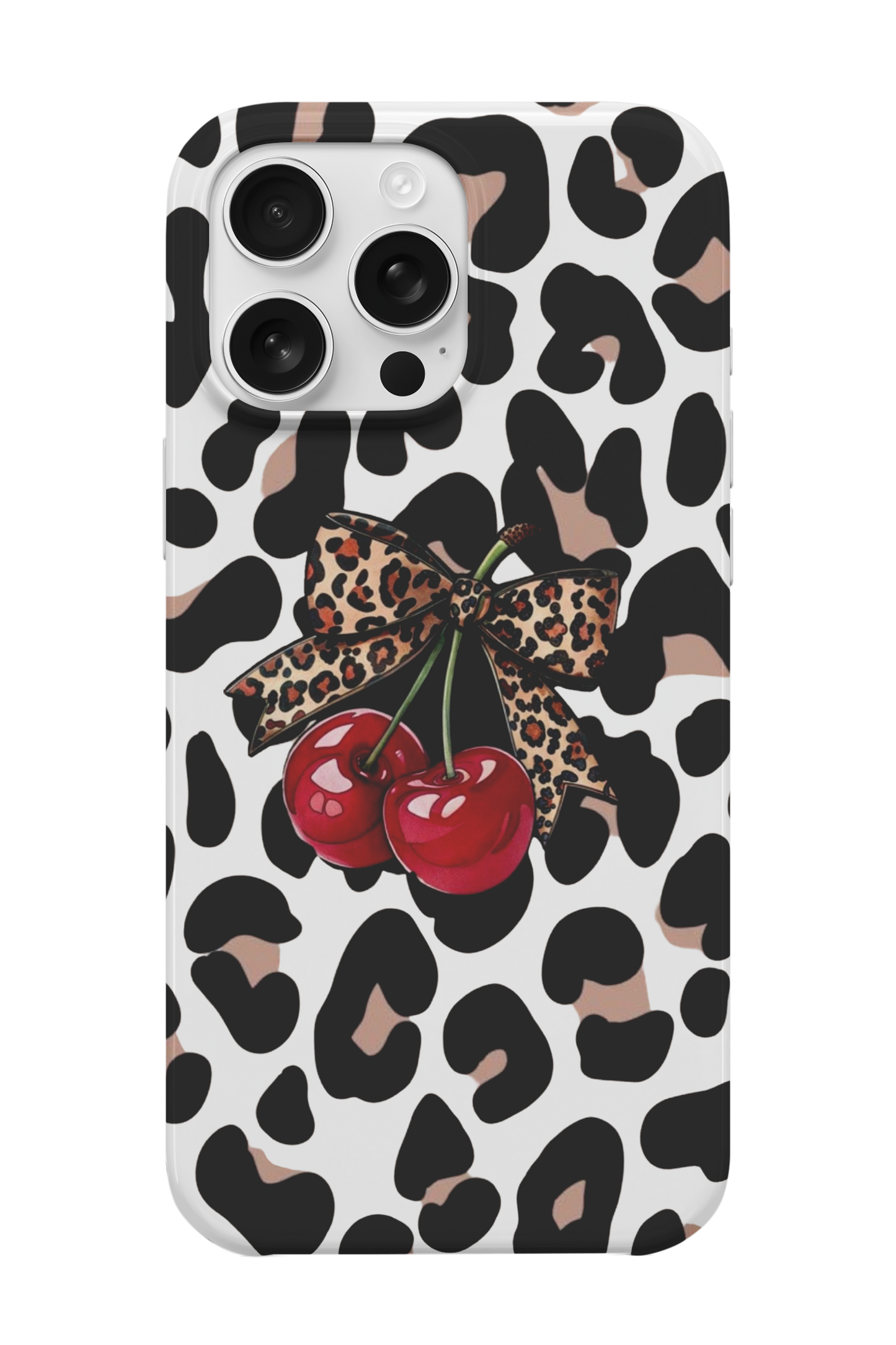 Leopar Kiraz Telefon Kılıfı