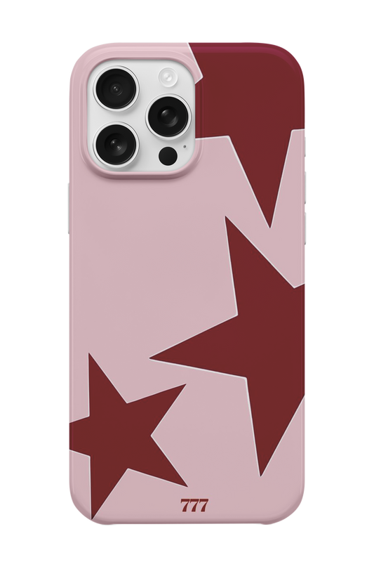 Pembe Bordo Star Telefon Kılıfı