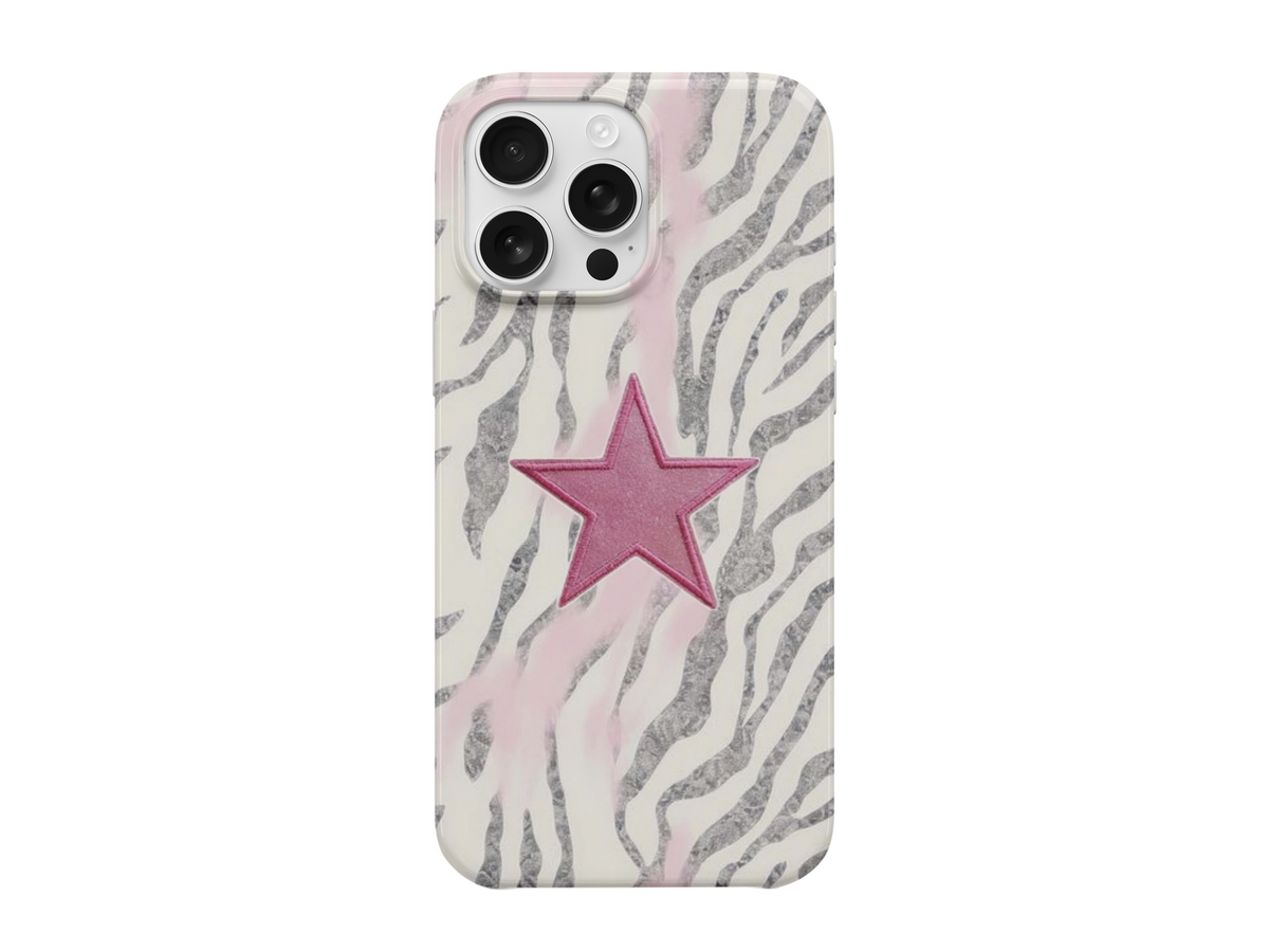Pembe Gri Yıldız Telefon Kılıfı