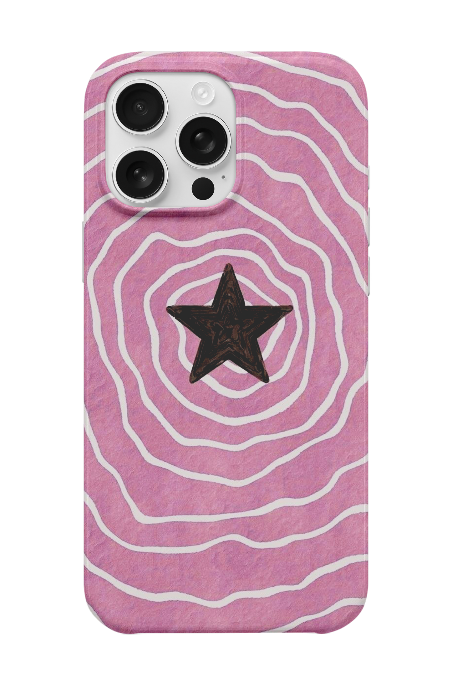Pink Star Wave Telefon Kılıfı