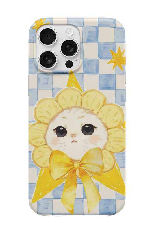 Sarı Kurdeleli Kedi Telefon Kılıfı