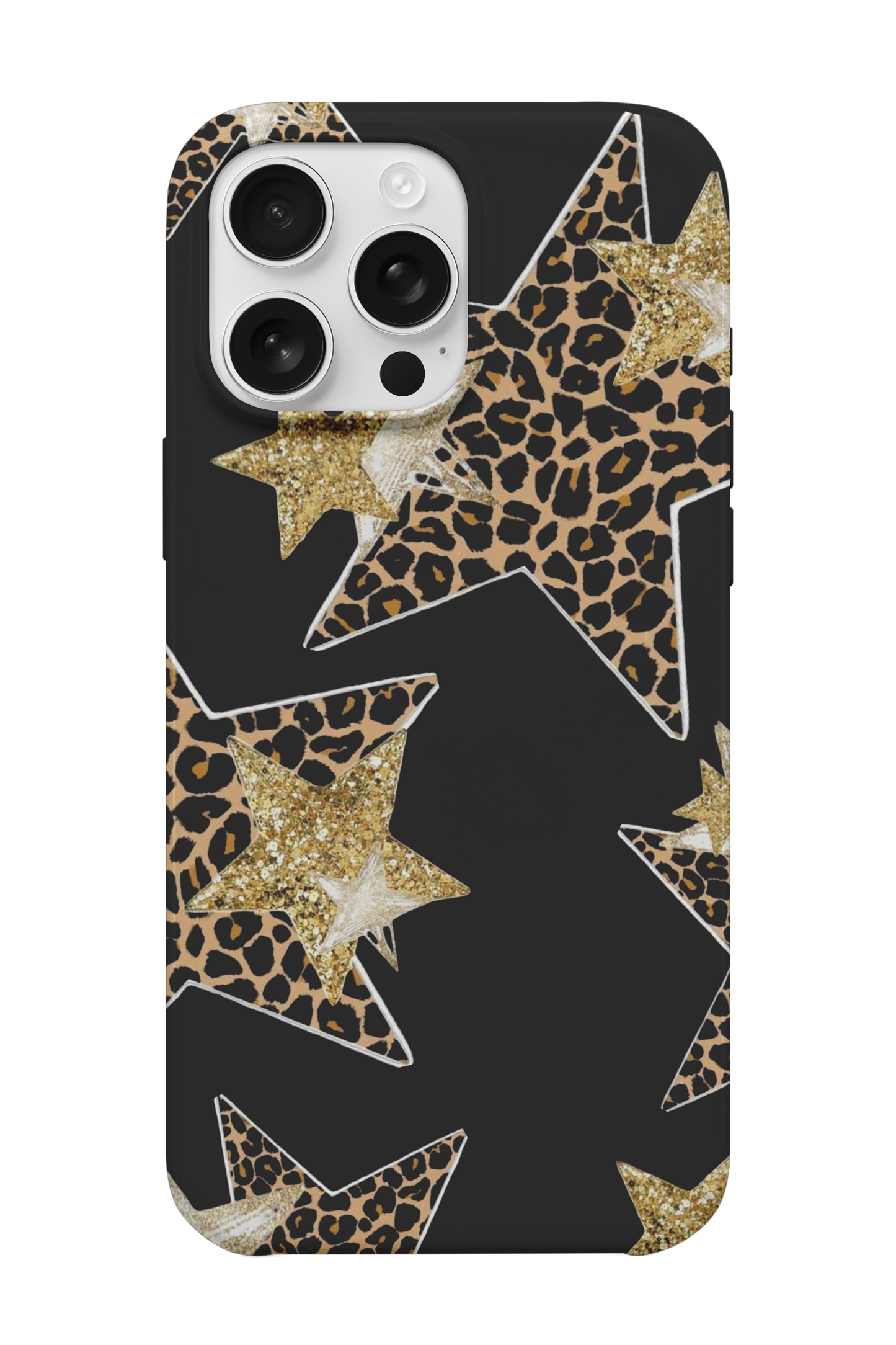 Sarı Leopar Yıldız Telefon Kılıfı