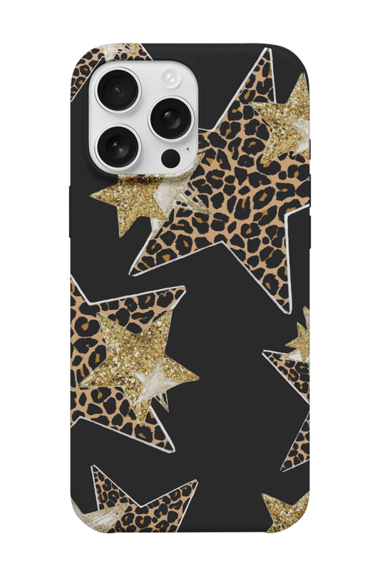 Sarı Leopar Yıldız Telefon Kılıfı