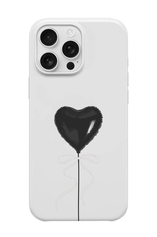 Siyah Balon Kalp Telefon Kılıfı