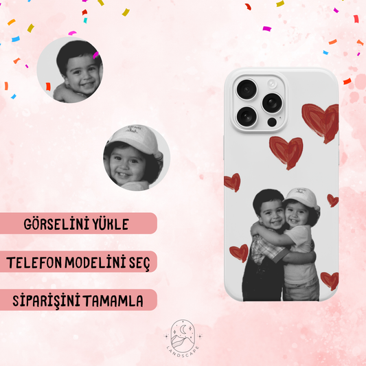 Kişiye Özel Kalp Detaylı Telefon Kılıfı💌