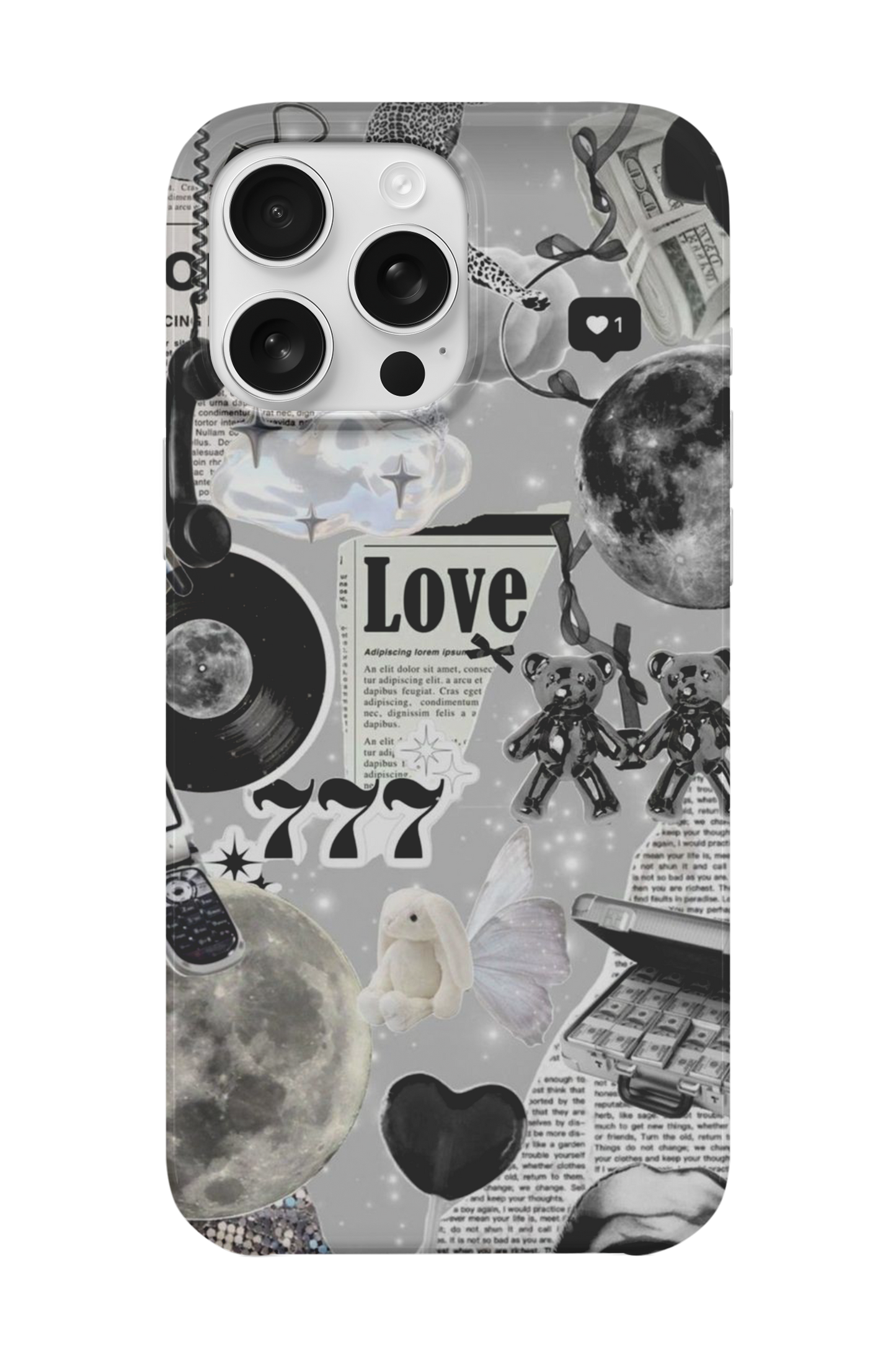 White Black Telefon Kılıfı