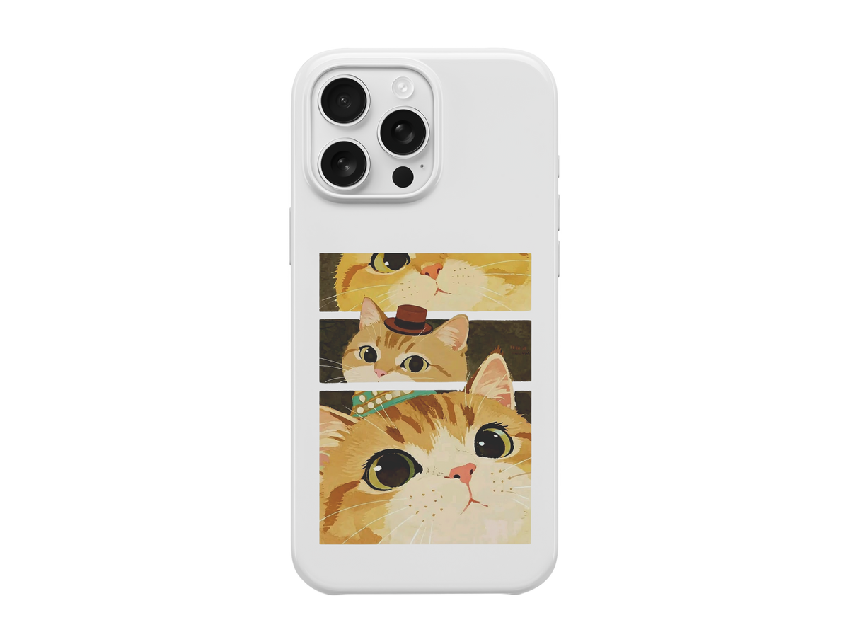 Yellow Cute Cat Telefon Kılıfı